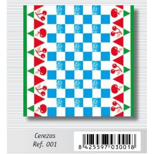 PANO DE COZINHA 001 CEREZAS 50x50 CM EAN 8425597030018