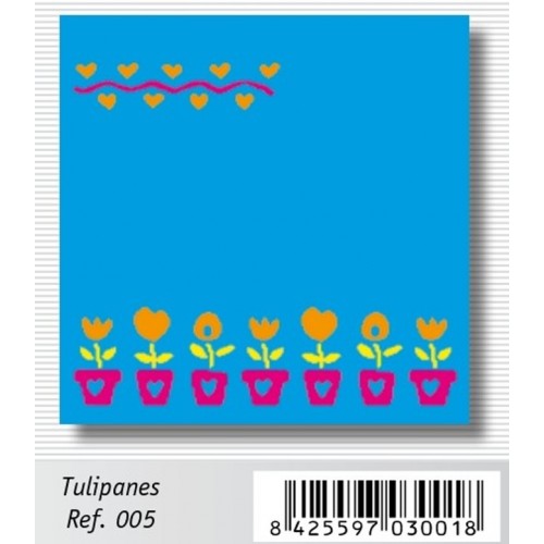 PANO DE COZINHA 005 TULIPANES 50x50 CM EAN 8425597030018