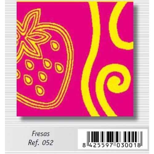 PANO DE COZINHA 052 FRESAS 50x50 CM EAN 8425597030018