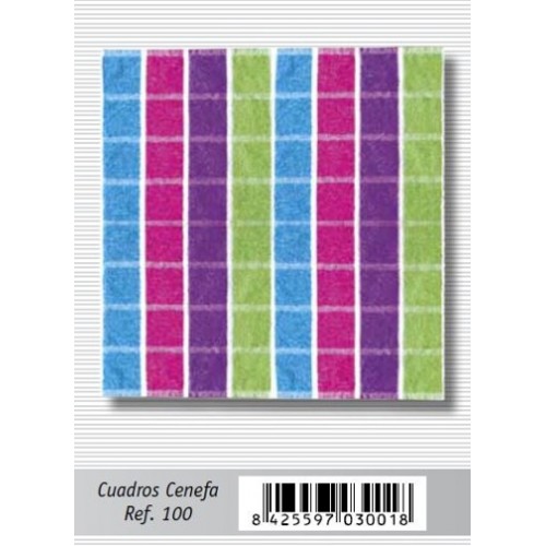 PANO DE COZINHA 100 CUADROS CENEFA 50x50 CM EAN 8425597030018