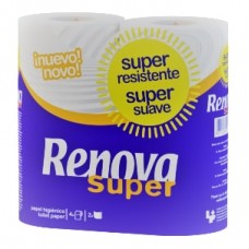 RENOVA 4 ROLOS PAPEL HIGIENICO SUPER  EAN 5601028000048