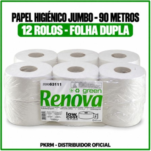 RENOVA JUMBO 90 METROS ROLOS PAPEL HIGIENICO  EAN 5601028017893