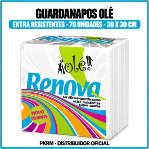 RENOVA GUARDANAPOS OLÉ 30*30 CM PACK 70 UND  EAN 5601028016742
