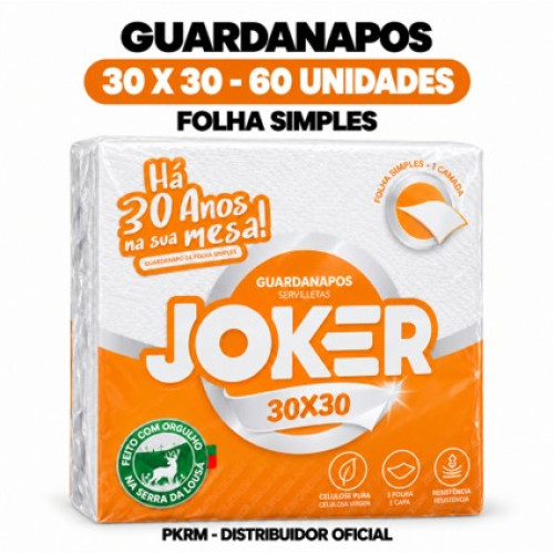 JOKER GUARDANAPO 30x30 CM 60 UND PA0038 EAN 5607015006185