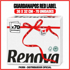 RENOVA GUARDANAPOS RED LABEL BRANCOS 30*32 CM PACK 70 UND  EAN 5601028000352