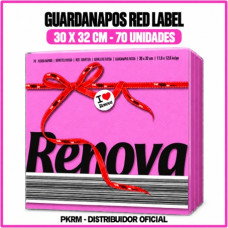 RENOVA GUARDANAPOS RED LABEL ROSA 30*32 CM PACK 70 UND  EAN 5601028020664