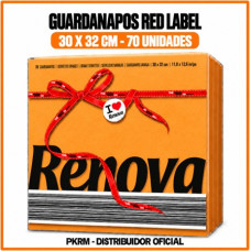 RENOVA GUARDANAPOS RED LABEL LARANJA 30*32 CM PACK 70 UND  EAN 5601028000772