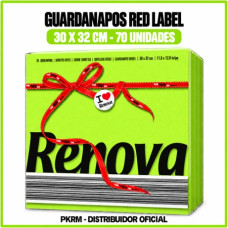 RENOVA GUARDANAPOS RED LABEL VERDE 30*32 CM PACK 70 UND  EAN 5601028002240