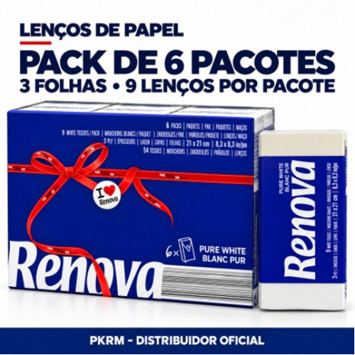 RENOVA LENÇOS DE PAPEL ESSENTIAL PACK 6 UND EAN 5601028002127