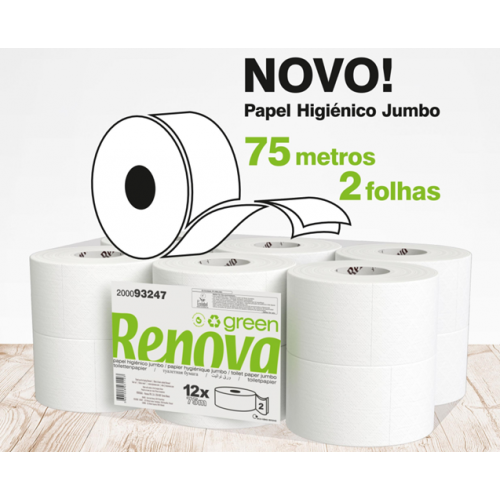 RENOVA JUMBO 75 METROS ROLOS PAPEL HIGIÉNICO  EAN 5601028031103