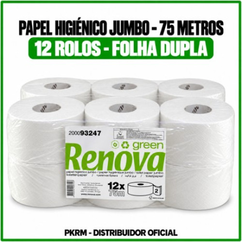 RENOVA JUMBO 75 METROS ROLOS PAPEL HIGIÉNICO  EAN 5601028031103
