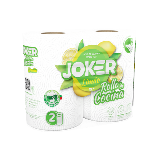 JOKER 2 ROLOS PAPEL COZINHA LIMÃO 2=4 PA1916  EAN 5607015008554