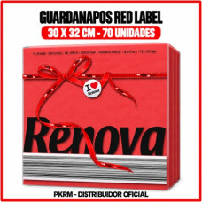 RENOVA GUARDANAPOS RED LABEL VERMELHO 30*32 CM PACK 70 UND  EAN 5601028020671
