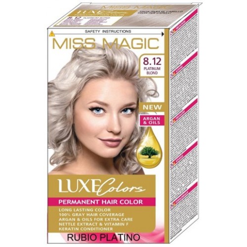 MISS MAGIC COLORAÇÃO CABELO 8.12 LOIRO PLATINADO EAN 3800708230245