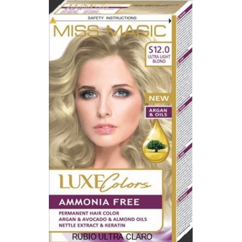 MISS MAGIC COLORAÇÃO CABELO 12.0 LOIRO MUITO CLARO EAN 3800708385846