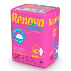 RENOVA PENSOS HIGIENICOS NORMAL COM ABAS PACK 14 UND ROSA EAN 5601028018821