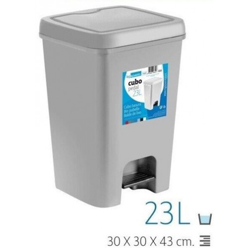  BALDE PLASTICO CINZA PRATA PARA LIXO 23 LT EAN 8413846288020