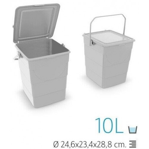  BALDE PLASTICO BRANCO PARA LIXO 10 LT EAN 8413846290061