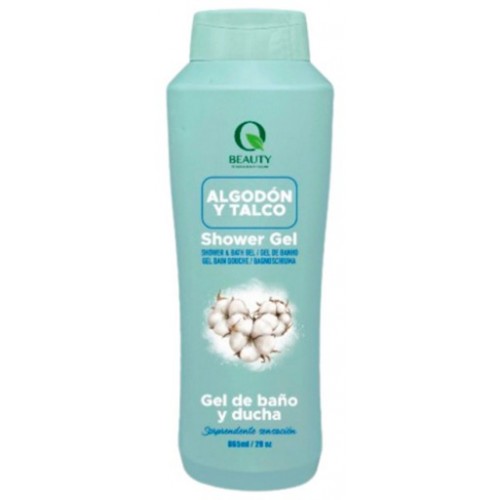 Q BEAUTY GEL BANHO ALGODON Y TALCO 855 ML EAN 8429014017095 