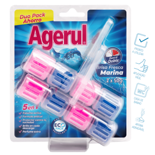 AGERUL BLOCO WC BRISA MARINHA PACK 2 EAN 8420568600016