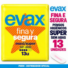 EVAX PENSOS HIGIENICOS MAXI SUPER SEM ABAS 13 UND EAN 8001090959959 