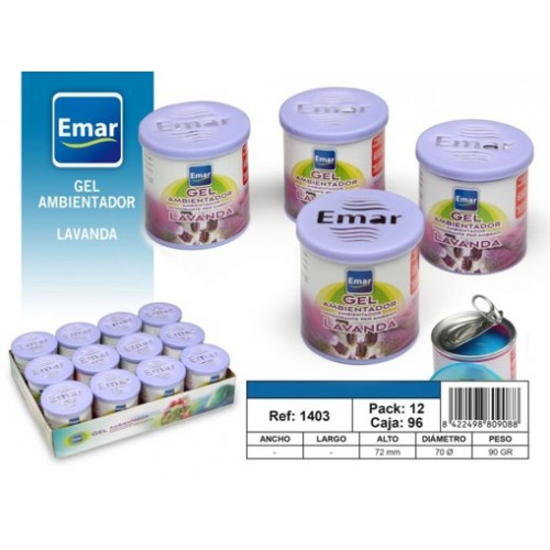 EMAR AMBIENTADOR GEL 90 GR LAVANDA EAN 8422498101403