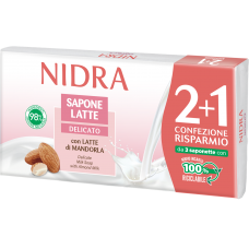 NIDRA SABONETE DE LEITE  PACK 3 DELICATO COM AMENDOA 3x90GR EAN 8003510034413