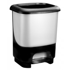 GREAT PLASTIC BALDE PEDAL LIXO 10 LT PRETO E PRATA EAN 8429905025246