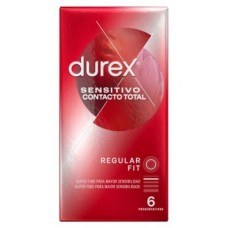 DUREX SENSITIVO CONTATO TOTAL PRESERVATIVOS PACK 6 UND EAN 8428076000540