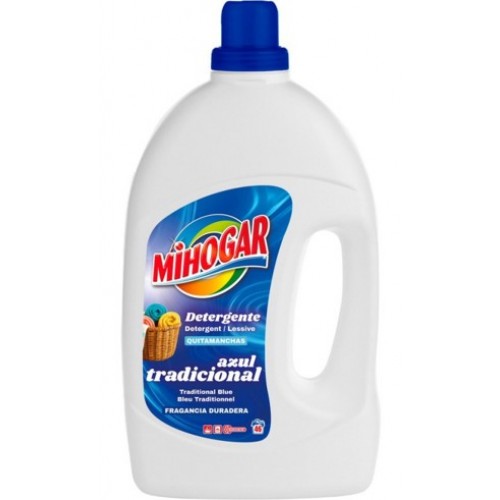 MIHOGAR DETERGENTE ROUPA AZUL TRADICIONAL 3 LT 46 DOSES EAN 8411897133238