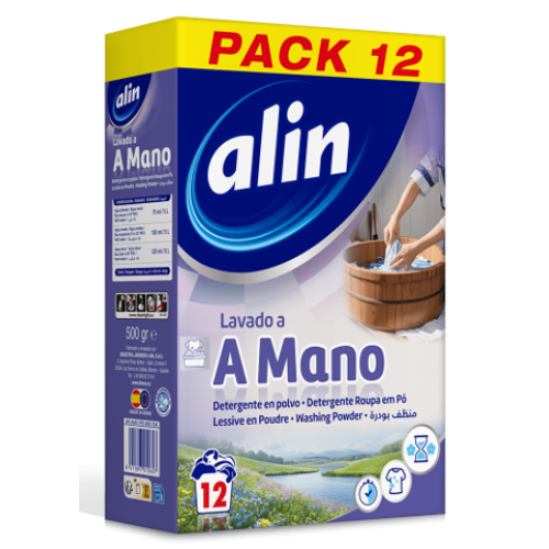 ALIN DETERGENTE ROUPA PÓ MÃO 12 DOSES EAN 8411897010607