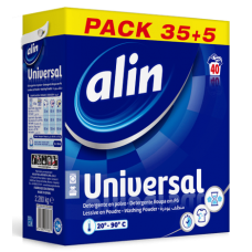 ALIN DETERGENTE ROUPA PÓ UNIVERSAL 40 DOSES 2,28 KG EAN 8411897131661
