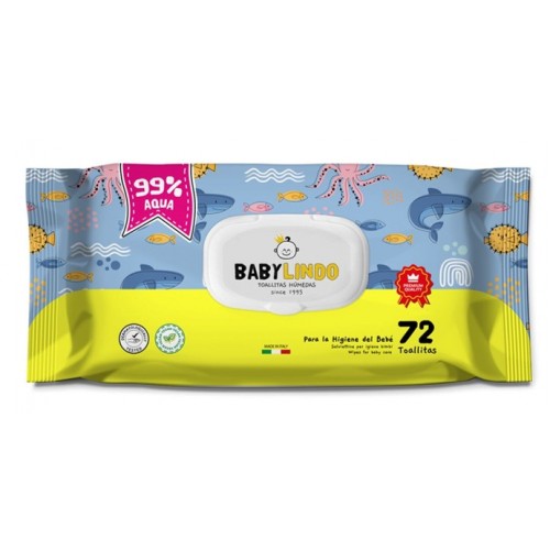 BABY LINDO TOALHITAS 99% AQUA 72 UND EAN 8006335003831   
