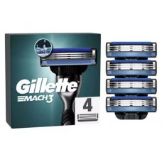 GILLETTE MACH 3 PACK 4 RECARGAS LAMINAS BARBEAR EAN 7702018264230  