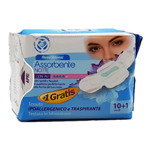 SETABLU PENSOS HIGIENICOS NOITE COM ABAS PACK 11 UND EAN 8059174593025