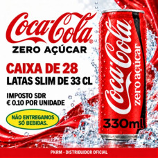 COCA COLA ZERO LATA 33 CL SLIM EAN 5000112686333 VALIDADE - 3/27 TEM SDR