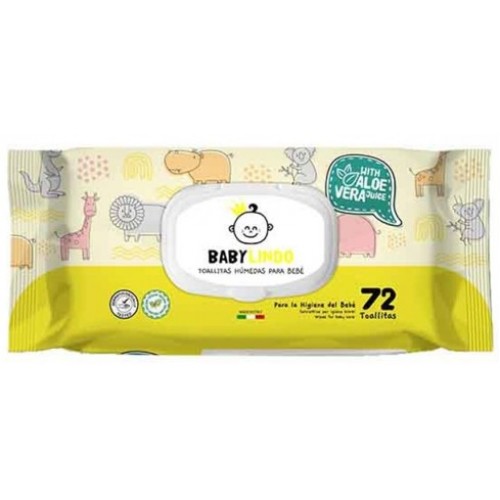 BABY LINDO TOALHITAS HÚMIDAS ALOE VERA 72 UND  EAN 8014002000748