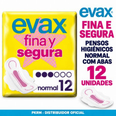 EVAX PENSOS HIGIENICOS NORMAL COM ABAS 12 UNIDADES  EAN 4084500213845