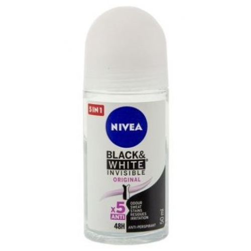 NIVEA DEO ROLL ON WOMEN 50 ML INVISIBLE BLACK & WHITE EAN 8999777004354    