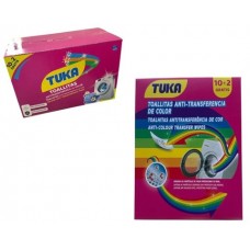 TUKA TOALHITAS ANTI-TRANSFERÊNCIA DE CORES PARA MAQUINA LAVAR ROUPA 12 UND EAN 8436612163468 