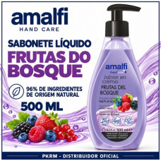 AMALFI SABONETE LIQUIDO 500 ML FRUTAS DO BOSQUE  EAN 8414227057655