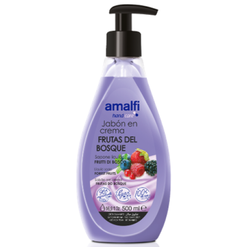 AMALFI SABONETE LIQUIDO 500 ML FRUTAS DO BOSQUE  EAN 8414227057655