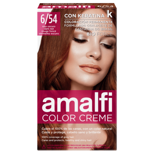 AMALFI COLORAÇÃO PARA CABELO N 6/54 VERMELHO  EAN 8414227689245