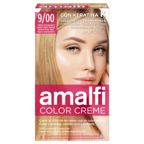 AMALFI COLORAÇÃO PARA CABELO N 9/00 LOURO CLARISSIMO  EAN 8414227689191