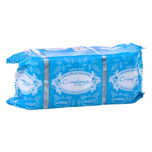 CONFIANÇA SABÃO AZUL E BRANCO PACK 5*100 GR EAN 5601092000234 