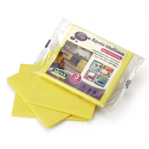 SAYMA PANOS 36x40 AMARELOS PACK 3  EAN 8427279000708