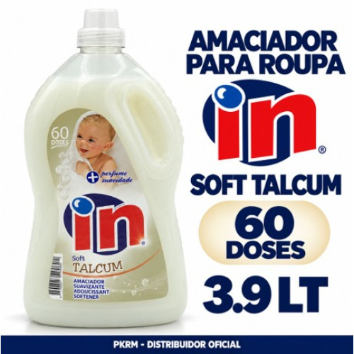 IN AMACIADOR ROUPA SOFT TALCUM 60 DOSES 3,9 LT EAN 5600387490385