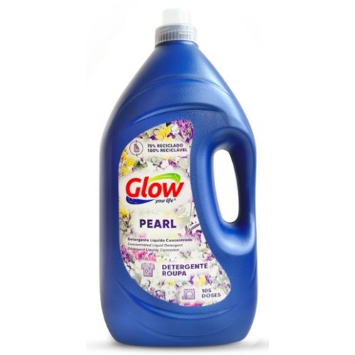 GLOW DETERGENTE ROUPA LIQUIDO PEARL 5 LT 105 D  EAN 5600387492785