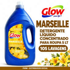 GLOW DETERGENTE ROUPA LIQUIDO MARSEILLE 5 LT 105 DOSES EAN 5600387492792