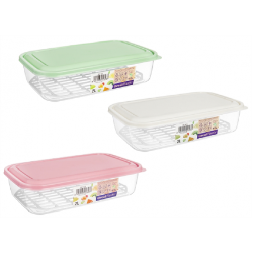 GREAT PLASTIC CAIXA RECTANGULAR COM GRADE 2 LT  EAN 8429905016237